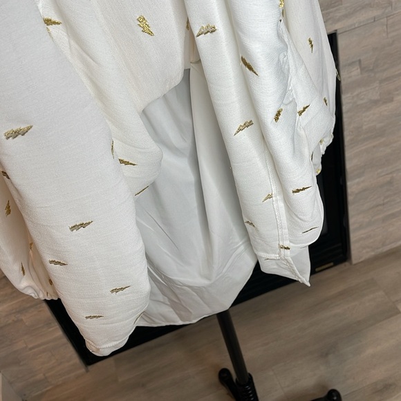 Lea & Viola Babydoll Ivory with gold dress Size Small - Picture 7 of 9